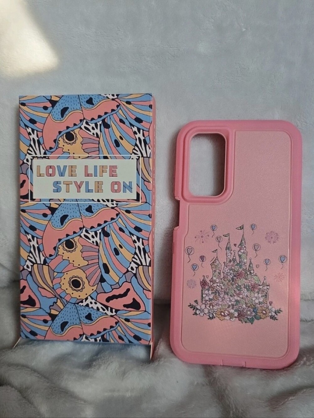 Pink Castle Floral Phone Case Protective Smartphone Cover Samsung Galaxy A14 5G
